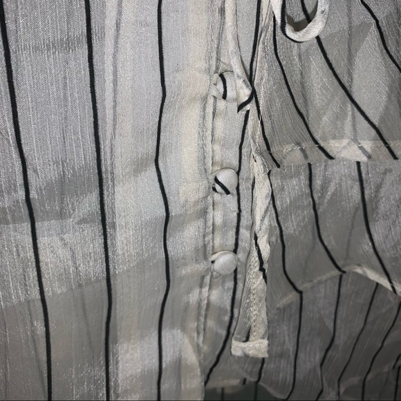 Line + Dot Semi Sheer Striped Blouse NWT - Picture 4 of 10